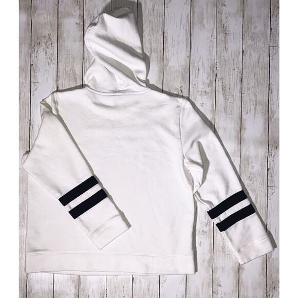 Nautica White & Navy Blue Striped Hoodie Large - Picture 5 of 7